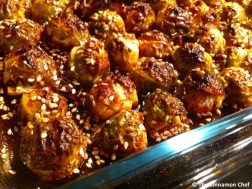 oven roasted brussels sprouts with hoisin sauce